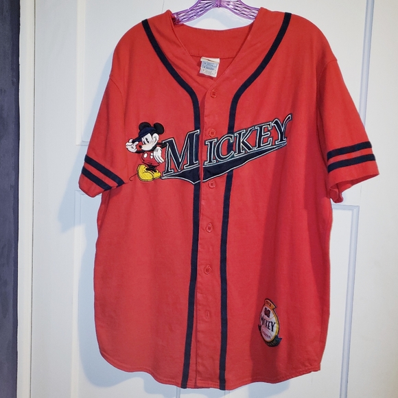 Disney | Tops | Vintage 9s Disney Mickey Mouse Baseball Jersey | Poshmark